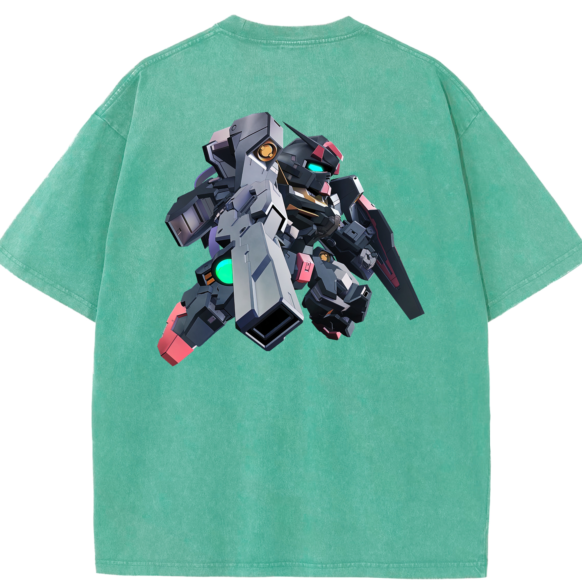 （画像用） 機動戦士ガンダム Mobile Suit Gundam 綿100% ヴィンテージ風 半袖Tシャツ（背面プリント）